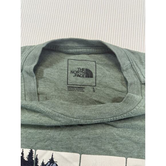 The North Face Men’s Large Green Graphic T-Shirt Never Stop Exploring Mountain - Picture 3 of 9